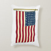 ヴィンテージ アメリカ国旗、星条旗 アクセントクッション (裏面(縦))