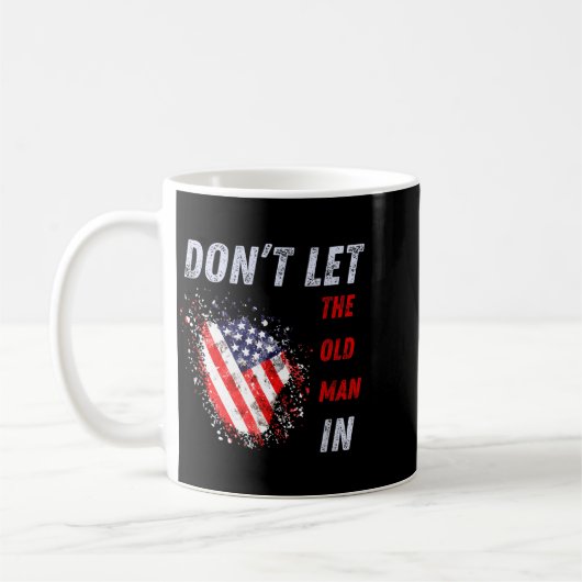 ヴィンテージ アメリカ国旗 Don't Let The Old Man In コーヒーマグカップ (左)