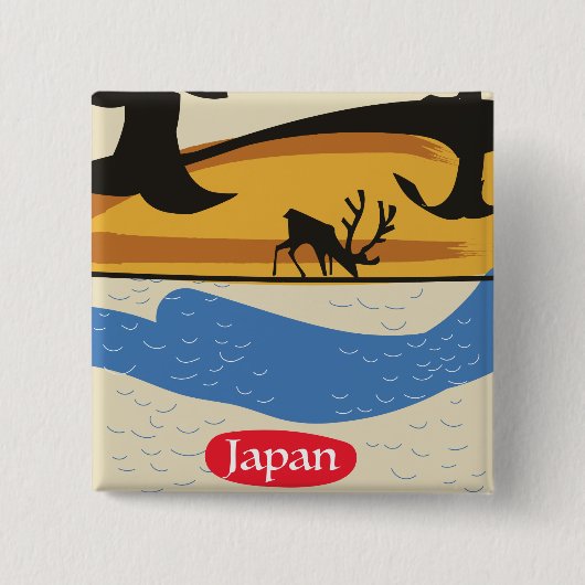 ヴィンテージ アメリカ森林局ポスター 缶バッジ (正面)