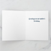 ヴィンテージ アメリカ独立記念日 フラグ カード (内部)