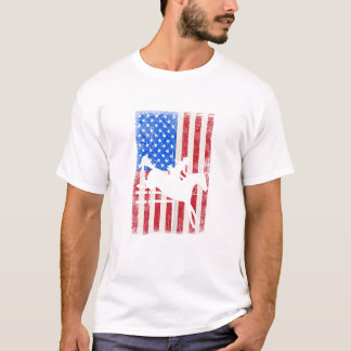 ヴィンテージ アメリカ 国旗 馬術 総合馬術 Tシャツ