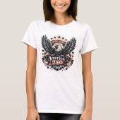 ヴィンテージ アメリカ 250 ハクトウワシ 1776-2026 愛国 Tシャツ (正面)