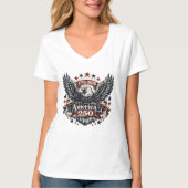 ヴィンテージ アメリカ 250 ハクトウワシ 1776-2026 愛国 Tシャツ (正面)