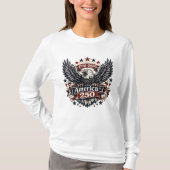 ヴィンテージ アメリカ 250 ハクトウワシ 1776-2026 愛国 Tシャツ (正面)