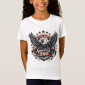 ヴィンテージ アメリカ 250 ハクトウワシ 1776-2026 愛国 Tシャツ (正面)