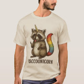 ヴィンテージ・アライグニコーン | 虹色の尾を持つアライグマのユニコーン Tシャツ (正面)