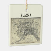 ヴィンテージ アラスカ地図 セラミックオーナメント (右)