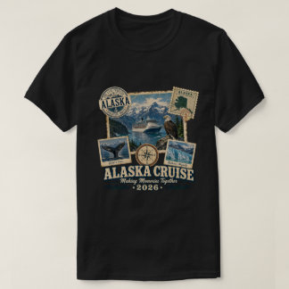 ヴィンテージ アラスカ クルーズ 2026 | 家族旅行のお土産 Tシャツ