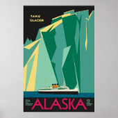 ヴィンテージ アラスカ 旅行 ポスター アート, タク グラシア (正面)