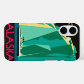 ヴィンテージ アラスカ 旅行 ポスター アート, タク グラシア Case-Mate iPhoneケース (裏面 (横))