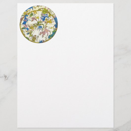 ヴィンテージ、アラビア球体、星座 (正面)