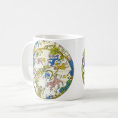 ヴィンテージ、アラビア球体、星座 コーヒーマグカップ (正面左)