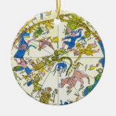 ヴィンテージ、アラビア球体、星座 セラミックオーナメント (正面)