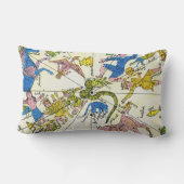 ヴィンテージ、アラビア球体、星座 ランバークッション (裏面)