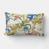 ヴィンテージ、アラビア球体、星座 ランバークッション (正面)