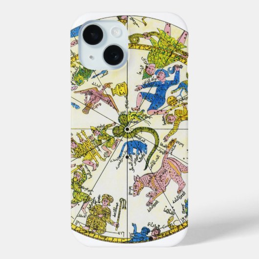 ヴィンテージ、アラビア球体、星座 Case-Mate iPhoneケース (裏面)