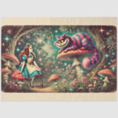 ヴィンテージ アリスと猫の不朽キノコ 薄葉紙 (正面)