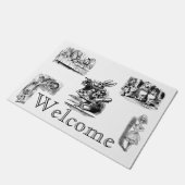 ヴィンテージ・アリスの不思議の国での冒険 ドアマット (アングル)