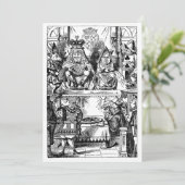 ヴィンテージ アリスインワンダーランド ガール バースデーパーティー 招待状 (スタンド正面)