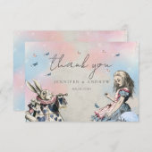 ヴィンテージ アリスインワンダーランド サンクス サンキューカード (正面/裏面)