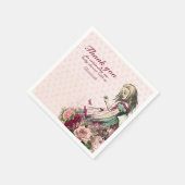 ヴィンテージ アリスインワンダーランド ティーパーティー オーダーメイド パーティー スタンダードカクテルナプキン (角)