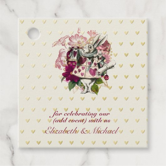 ヴィンテージ アリスインワンダーランド ティーパーティー オーダーメイド パーティー フェイバータグ (正面)