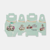 ヴィンテージ アリスインワンダーランド ティーパーティー オーダーメイド パーティー フェイバーボックス (折り畳みなし)