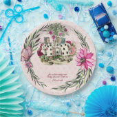 ヴィンテージ アリスインワンダーランド ティーパーティー オーダーメイド パーティー ペーパープレート (パーティー)