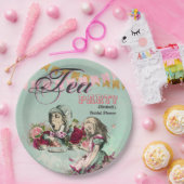 ヴィンテージ アリスインワンダーランド ティーパーティー オーダーメイド パーティー ペーパープレート (パーティー)