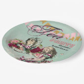 ヴィンテージ アリスインワンダーランド ティーパーティー オーダーメイド パーティー ペーパープレート (アングル)
