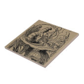 ヴィンテージ アリスインワンダーランド フックハ キャタピラー タイル (側面)