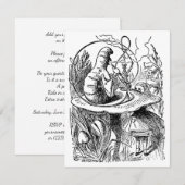 ヴィンテージ アリスインワンダーランド フックハ キャタピラー 招待状 (正面/裏面)