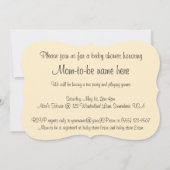 ヴィンテージ アリスインワンダーランド ベビーシャワー 招待状 (裏面)