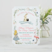 ヴィンテージ アリスインワンダーランド ベビーシャワー 招待状 (スタンド正面)