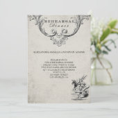 ヴィンテージ アリスインワンダーランド リハーサルディナー 招待状 (スタンド正面)