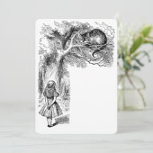 ヴィンテージ アリスインワンダーランド 猫 招待状 (スタンド正面)