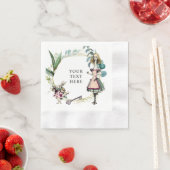 ヴィンテージ アリス・イン・ワンダーランド 縁ありカクテルナプキン (インサイチュ)