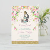 ヴィンテージ アリス イン ワンダーランド 誕生日招待状 招待状 (スタンド正面)