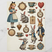 ヴィンテージ アリス ファッシー カット ワンダーランド デザイン (正面)