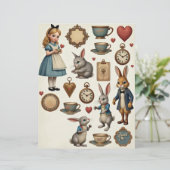 ヴィンテージ アリス ファッシー カット ワンダーランド デザイン (スタンド正面)