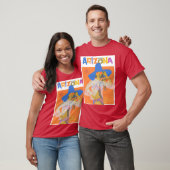 ヴィンテージ アリゾナ トラベル ポスター 70年代鮮やかな色彩 Tシャツ (ユニセックス)