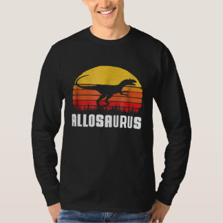 ヴィンテージ アロサウルス 恐竜 Tシャツ レトロ 太陽