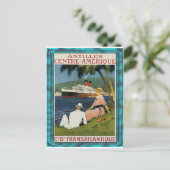 ヴィンテージ アンティルズ クルーズ アート ポストカード (スタンド正面)