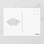 ヴィンテージ アンティークの天使の絵 ありがとう ポストカード (裏面)