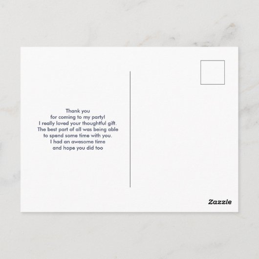 ヴィンテージ アンティークの天使の絵 ありがとう ポストカード (裏面)