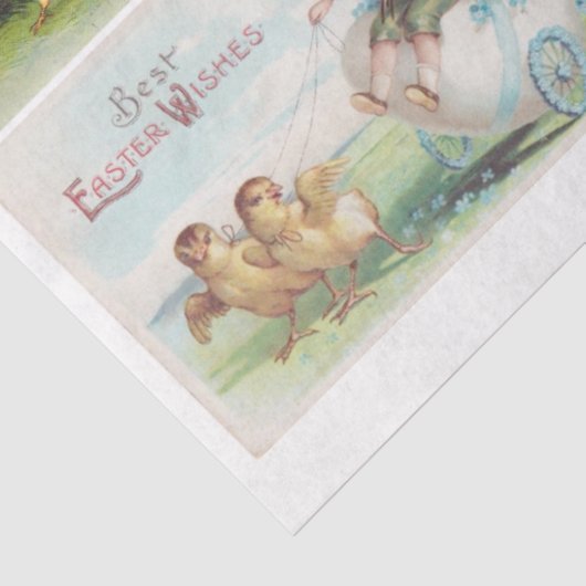 ヴィンテージ&アンティークイースターポストカードラビットデクページ 薄葉紙 (詳細)