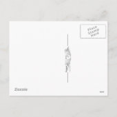 ヴィンテージ/アンティークイースターラビットセピアポストカード シーズンポストカード (裏面)