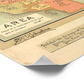 ヴィンテージ,アンティークカリフォルニアの地図,レトロ ポスター (角)