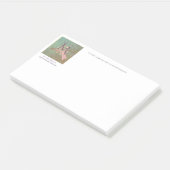 ヴィンテージ/アンティークティール（緑がかった色）&赤面ビジネスモノグラム ポストイット (アングル)