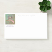 ヴィンテージ/アンティークティール（緑がかった色）&赤面ビジネスモノグラム ポストイット (オフィス)